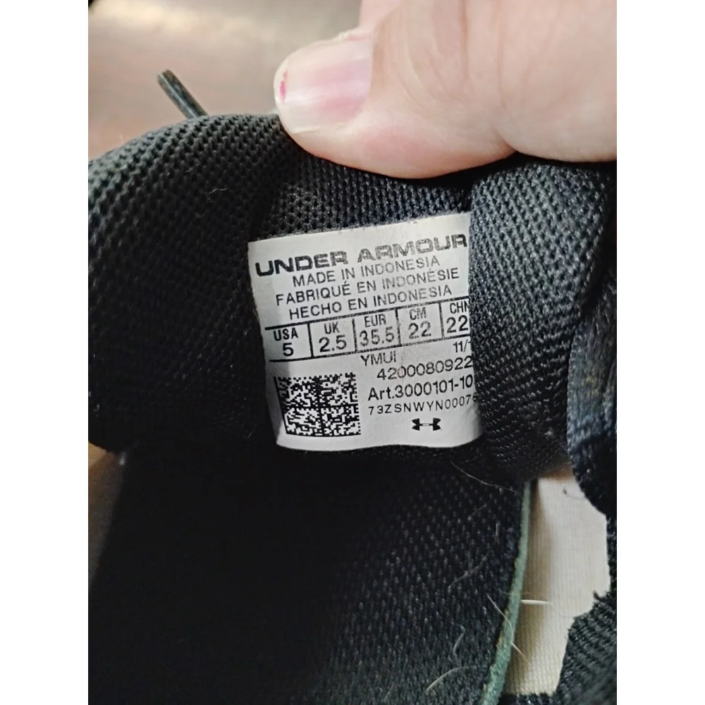 Under Armour Womens Micro‎ G Pursuit 3000101-103 Gray Black Running Shoes Size 5